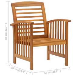 VidaXL 310256 outdoor chair Terrace Acacia wood - Additional view 8