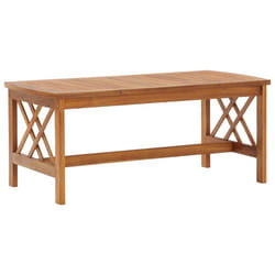 vidaXL Solid Acacia Wood Coffee Table Wooden Couch Sofa Accent Table Tea Desk