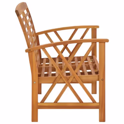 vidaXL Solid Acacia Wood Garden Bench 119 cm Outdoor Seating Furniture Chair - Additional view 2