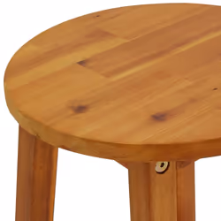 vidaXL 6x Solid Acacia Wood Bar Stools Kitchen Dining Chair Seating Furniture - Additional view 4