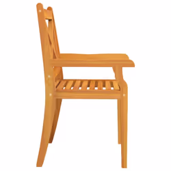 vidaXL 2/3/4/6/8x Solid Wood Acacia Outdoor Dining Chairs Kitchen Accent Chair - 3 - Additional view 4