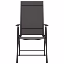 VidaXL 312179 outdoor chair Terrace Aluminium, Textile Black - Additional view 3