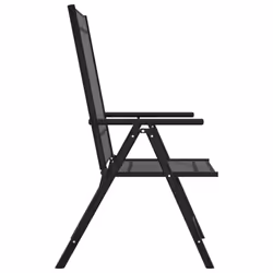 VidaXL 312179 outdoor chair Terrace Aluminium, Textile Black - Additional view 4