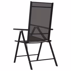 VidaXL 312179 outdoor chair Terrace Aluminium, Textile Black - Additional view 5