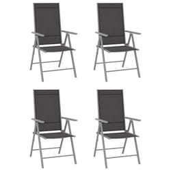 VidaXL 312183 outdoor chair Terrace Aluminium, Textile Black, Silver