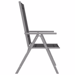 VidaXL 312183 outdoor chair Terrace Aluminium, Textile Black, Silver - Additional view 4