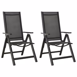 VidaXL 312188, Terrace, Aluminium, Textile, Black, 560 mm, 1100 mm, 1090 mm