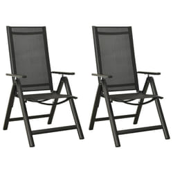 VidaXL 312188 outdoor chair Terrace Aluminium, Textile Black