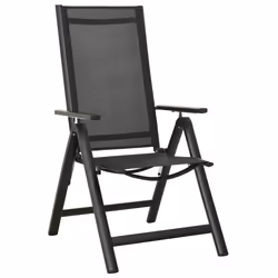 VidaXL 312188 outdoor chair Terrace Aluminium, Textile Black