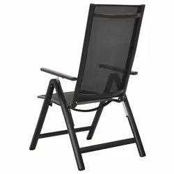 VidaXL 312188 outdoor chair Terrace Aluminium, Textile Black - Additional view 4