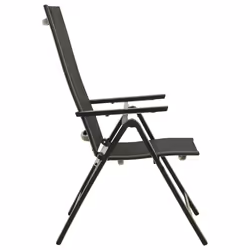 VidaXL 312188 outdoor chair Terrace Aluminium, Textile Black - Additional view 5