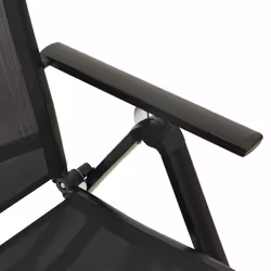VidaXL 312188 outdoor chair Terrace Aluminium, Textile Black - Additional view 7