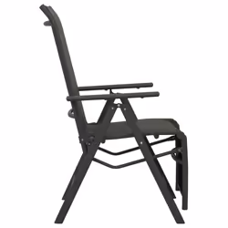 VidaXL 312195 outdoor chair Terrace Aluminium Black - Additional view 4