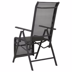 VidaXL 312195 outdoor chair Terrace Aluminium Black - Additional view 5