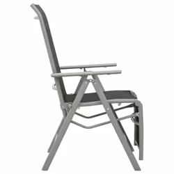 VidaXL 312197 outdoor chair Terrace Aluminium Black, Silver