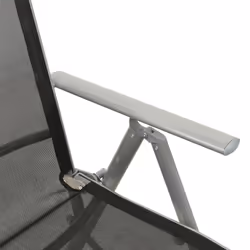 VidaXL 312197 outdoor chair Terrace Aluminium Black, Silver - Additional view 6