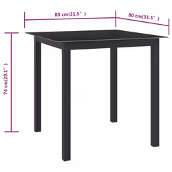 VidaXL 312200 outdoor table Black - Additional view 5