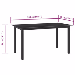 VidaXL 312201 outdoor table Black - Additional view 5