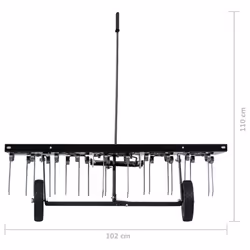 vidaXL Scarifier for Ride-on Mower Moss Remover Lawn Dethatcher Rake Garden - Additional view 4