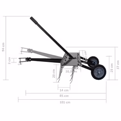 vidaXL Scarifier for Ride-on Mower Moss Remover Lawn Dethatcher Rake Garden - Additional view 9