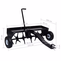 vidaXL Lawn Aerator for Ride-on Mower Time Dethstcher Scarifier Gardening Tool - Additional view 7