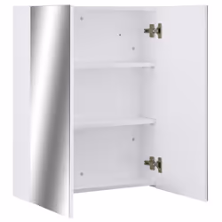 vidaXL Bathroom Mirror Cabinet White MDF Washroom Vanity Unit Furniture Home - Additional view 2