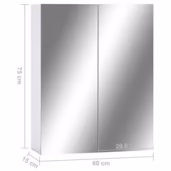 vidaXL Bathroom Mirror Cabinet White MDF Washroom Vanity Unit Furniture Home - Additional view 5