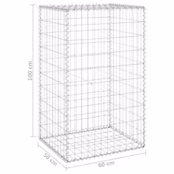 vidaXL Gabion Wall with Covers Galvanised Steel 60 cm Stone Barrier Outdoor - Additional view 5