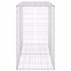 vidaXL Gabion Wall with Covers Galvanised Steel 150 cm Stone Barrier Outdoor