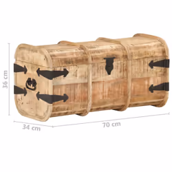 vidaXL Solid Mango Wood Storage Chests 2 Pieces Storaging Box Trunk Bedroom - Additional view 10