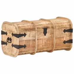 vidaXL Solid Mango Wood Storage Chests 2 Pieces Storaging Box Trunk Bedroom - Additional view 6