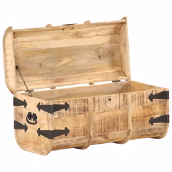 vidaXL Solid Mango Wood Storage Chests 2 Pieces Storaging Box Trunk Bedroom - Additional view 7