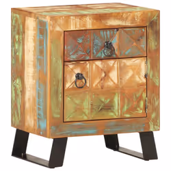 vidaXL Bedside Cabinet Solid Reclaimed Wood Nightstand Coffee Table Bedroom - Additional view 10