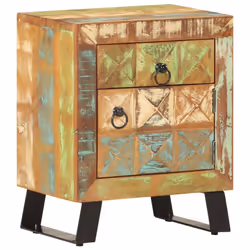 vidaXL Bedside Cabinet Solid Reclaimed Wood Nightstand Coffee Table Bedroom - Additional view 8