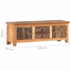 vidaXL Solid Acacia Wood and Reclaimed Wood TV Cabinet Stereo Stand Bedroom - Additional view 7