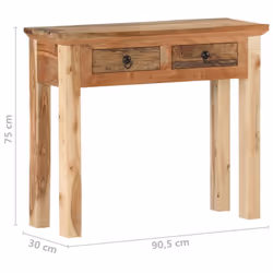 vidaXL Solid Acacia Wood and Reclaimed Wood Console Table Hall Telephone Table - Additional view 7