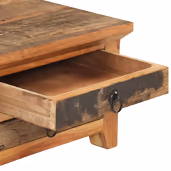 vidaXL Coffee Table Solid Reclaimed Wood Wooden Accent Couch Sofa Tea Table - Additional view 5