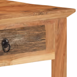 vidaXL Desk Solid Reclaimed Wood Wooden Computer Console Table Workstation - Additional view 4
