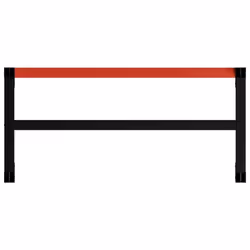 vidaXL Work Bench Frame Metal 120x57x79 cm Black and Red Heavy Duty Furniture - Additional view 4