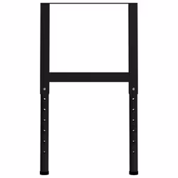 vidaXL 2x Adjustable Work Bench Frames Metal Black Work Table Leg Furniture