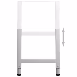 vidaXL 2x Adjustable Work Bench Frames Metal Grey Work Table Leg Furniture - Additional view 4