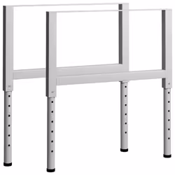 vidaXL 2x Adjustable Work Bench Frames Metal Grey Furniture Work Table Leg