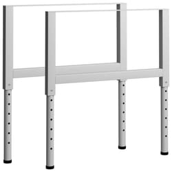vidaXL 2x Adjustable Work Bench Frames Metal Grey Furniture Work Table Leg