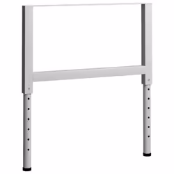 vidaXL 2x Adjustable Work Bench Frames Metal Grey Furniture Work Table Leg