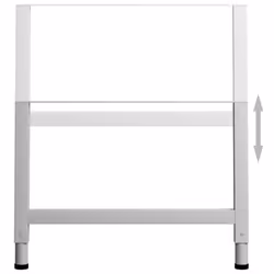 vidaXL 2x Adjustable Work Bench Frames Metal Grey Furniture Work Table Leg - Additional view 4