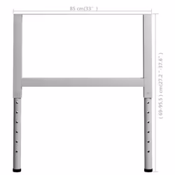 vidaXL 2x Adjustable Work Bench Frames Metal Grey Furniture Work Table Leg - Additional view 8