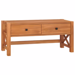vidaXL Desk with 2 Drawers 100x40x45 cm Recycled Teak Wood Work Console Table