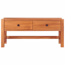vidaXL Desk with 2 Drawers 100x40x45 cm Recycled Teak Wood Work Console Table