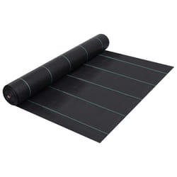 vidaXL Weed & Root Control Mat Black 2x50 m PP Ground Cover Barrier Fabric
