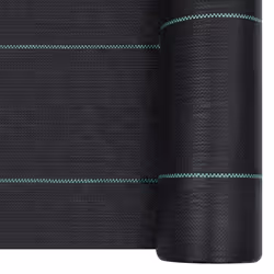 vidaXL Weed & Root Control Mat Black 2x100 m PP Ground Cover Barrier Fabric - Additional view 2